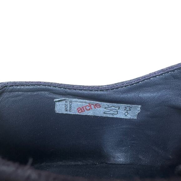 Arche Women's Eggplant Purple Nubuck Johiro Lace Up Derbies *Unique* - Size 40 - Picture 8 of 10